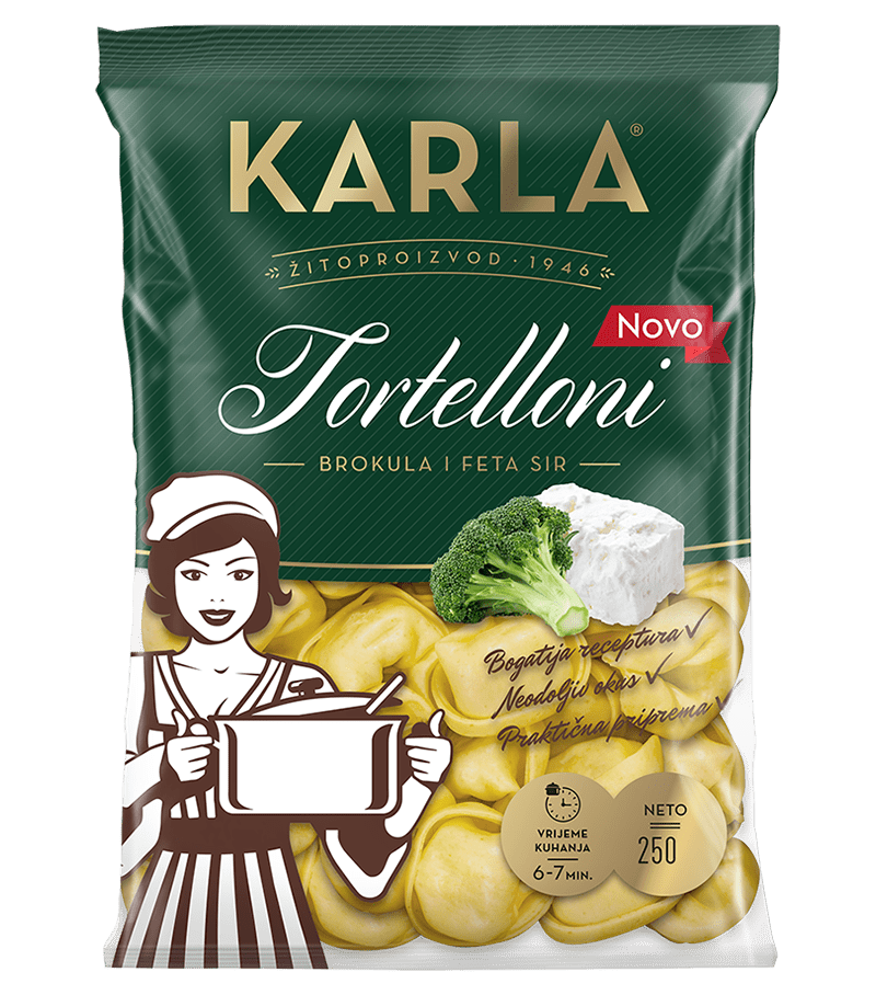 Tortelloni --- brokula i feta sir