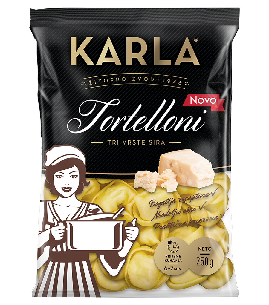Tortelloni --- tri vrste sira