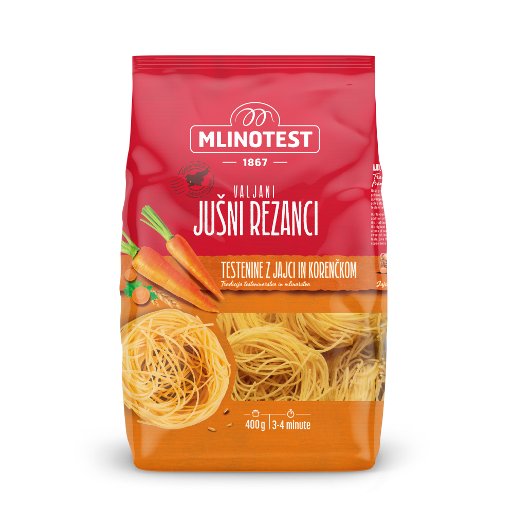 Valjani jušni rezanci s mrkvom