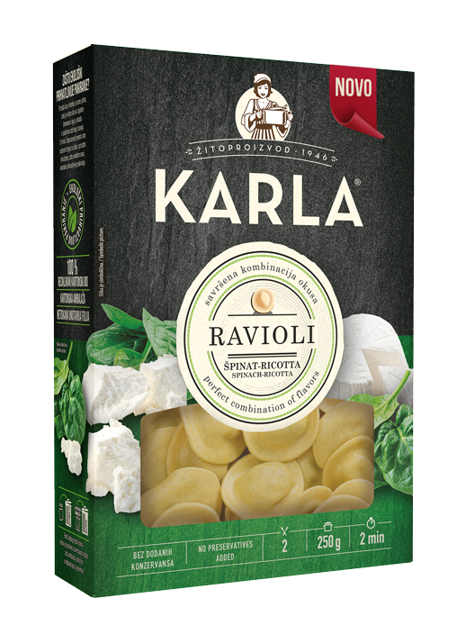 KARLA Ravioli špinat-ricotta